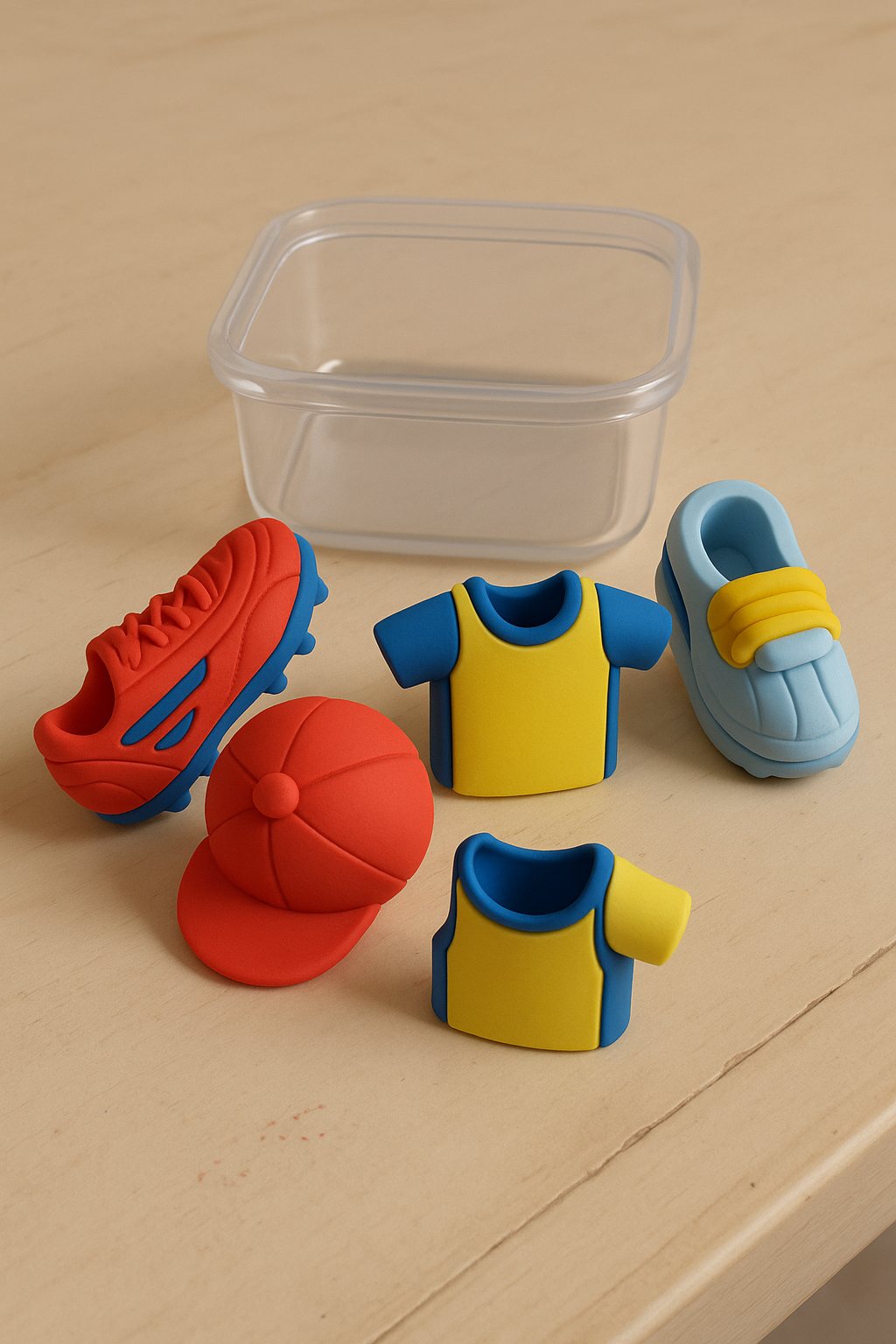 Kids' Tiffin Lunch Box & Eraser Set - Cute School Supplies Gift