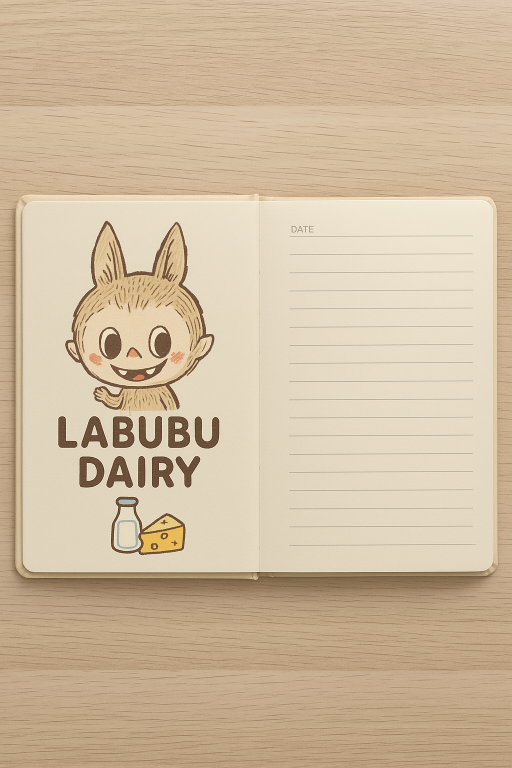 Labubu Plush Fur Notebook | Cute Kawaii Stationery