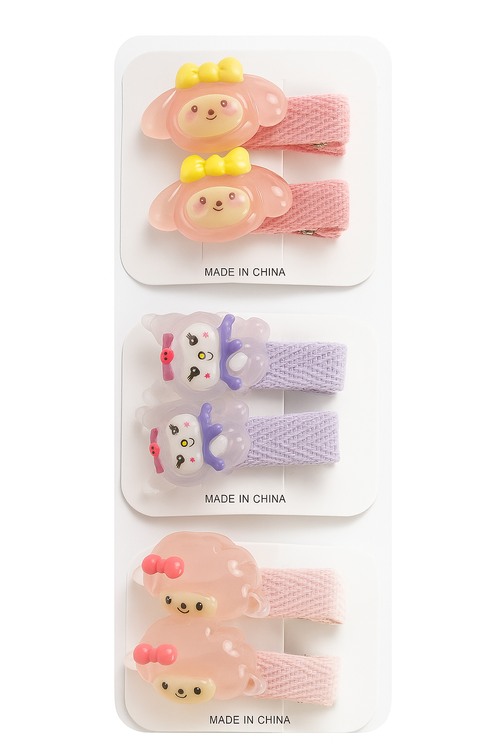 Cartoon Friends Hair Clip Set