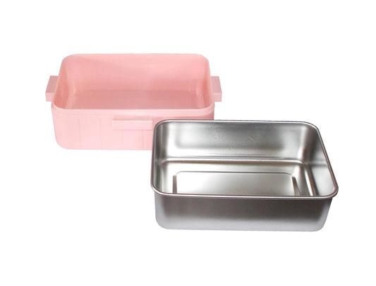 Kids Premium Stainless Steel Lunch Box with Dip Container - 700ml, Leak-Proof, Cartoon Print (Pink)