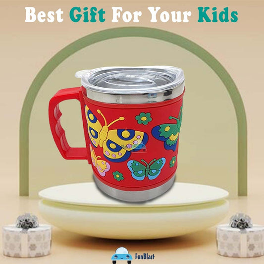 Kids' Insulated Cartoon Mug - Stainless Steel, 250ml