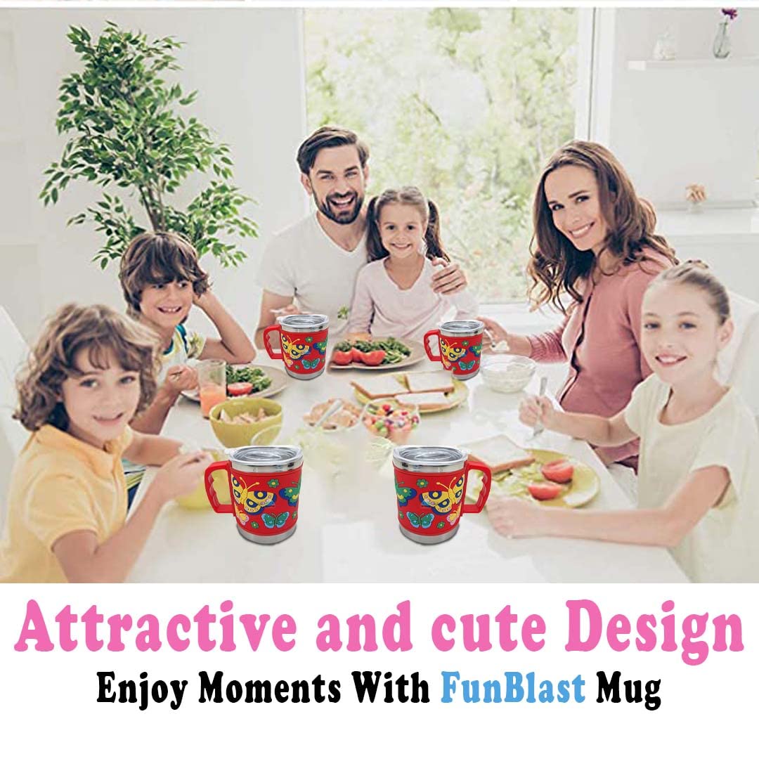 Kids' Insulated Cartoon Mug - Stainless Steel, 250ml