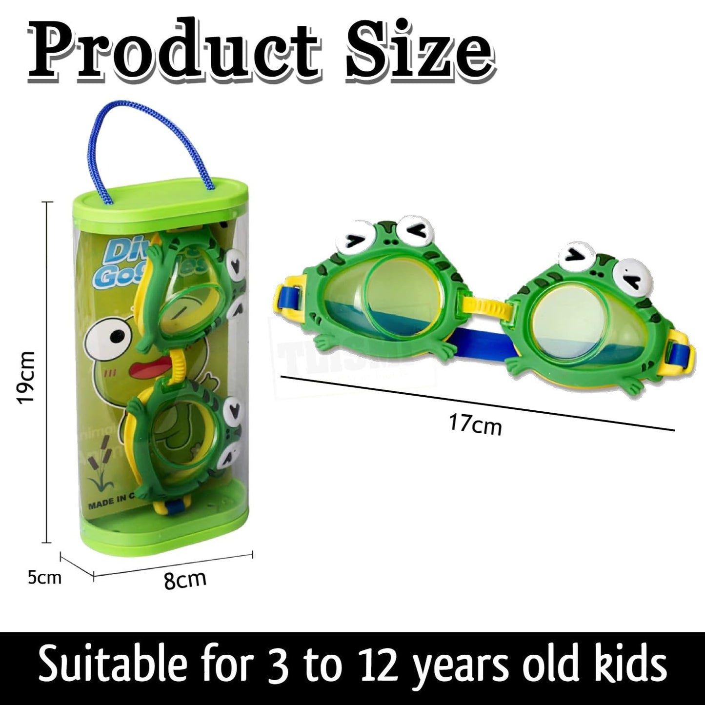 Kids' Cartoon Swimming Goggles | Anti-Fog UV Protection | Ages 4-12