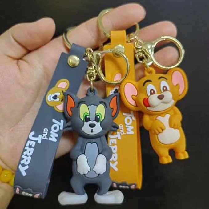 Cute Tom & Jerry Keychain & Bag Charm Set of 2