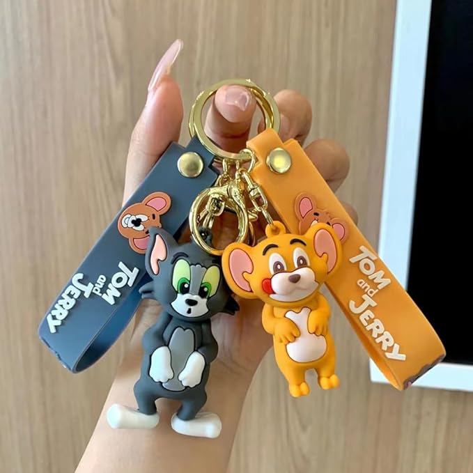 Cute Tom & Jerry Keychain & Bag Charm Set of 2