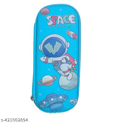3D Space Astronaut Pencil Case - Large Capacity School Pouch for Kids