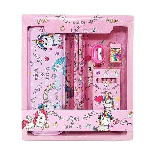 Unicorn Stationery Set - Small Cylindrical Desk Organizer