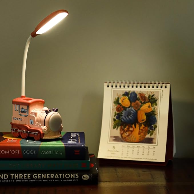 Lexton Kids Train LED Desk Lamp - Adjustable Study Light